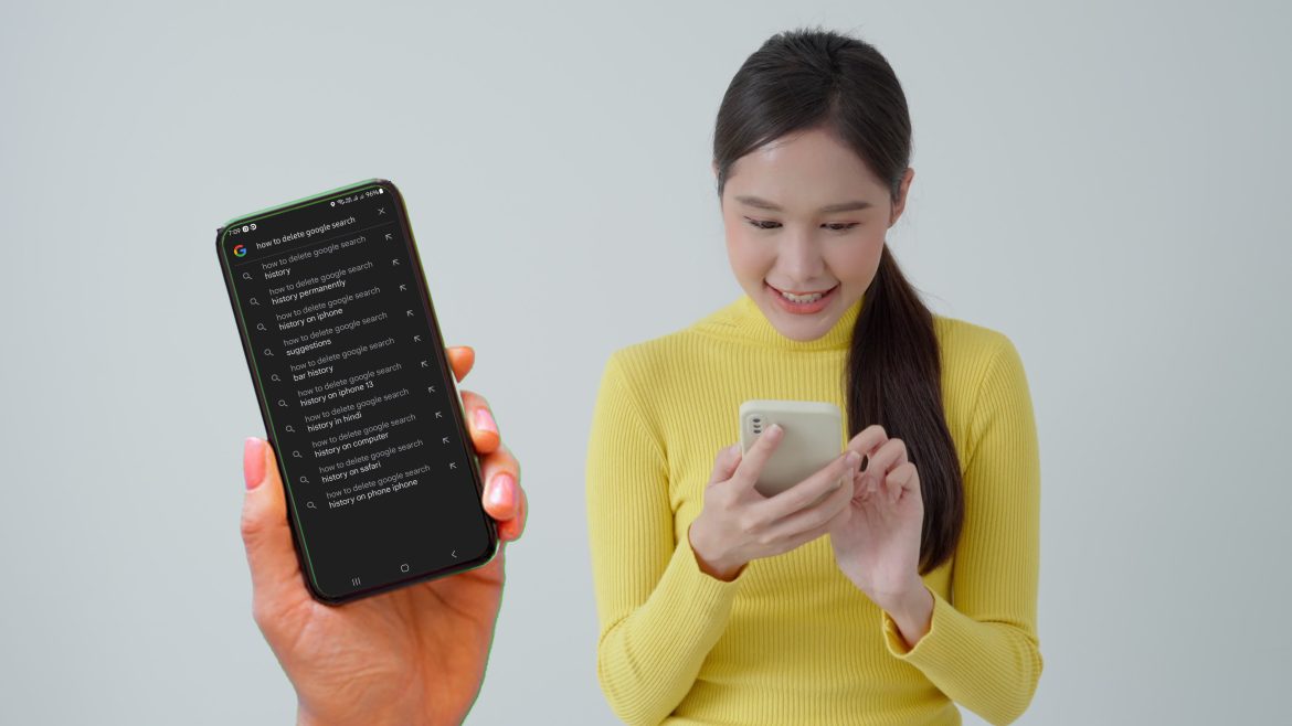 how to delete google search history copy